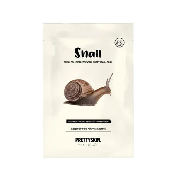 PRETTYSKIN– Total Solution Essential Sheet Mask Snail – 25 ml